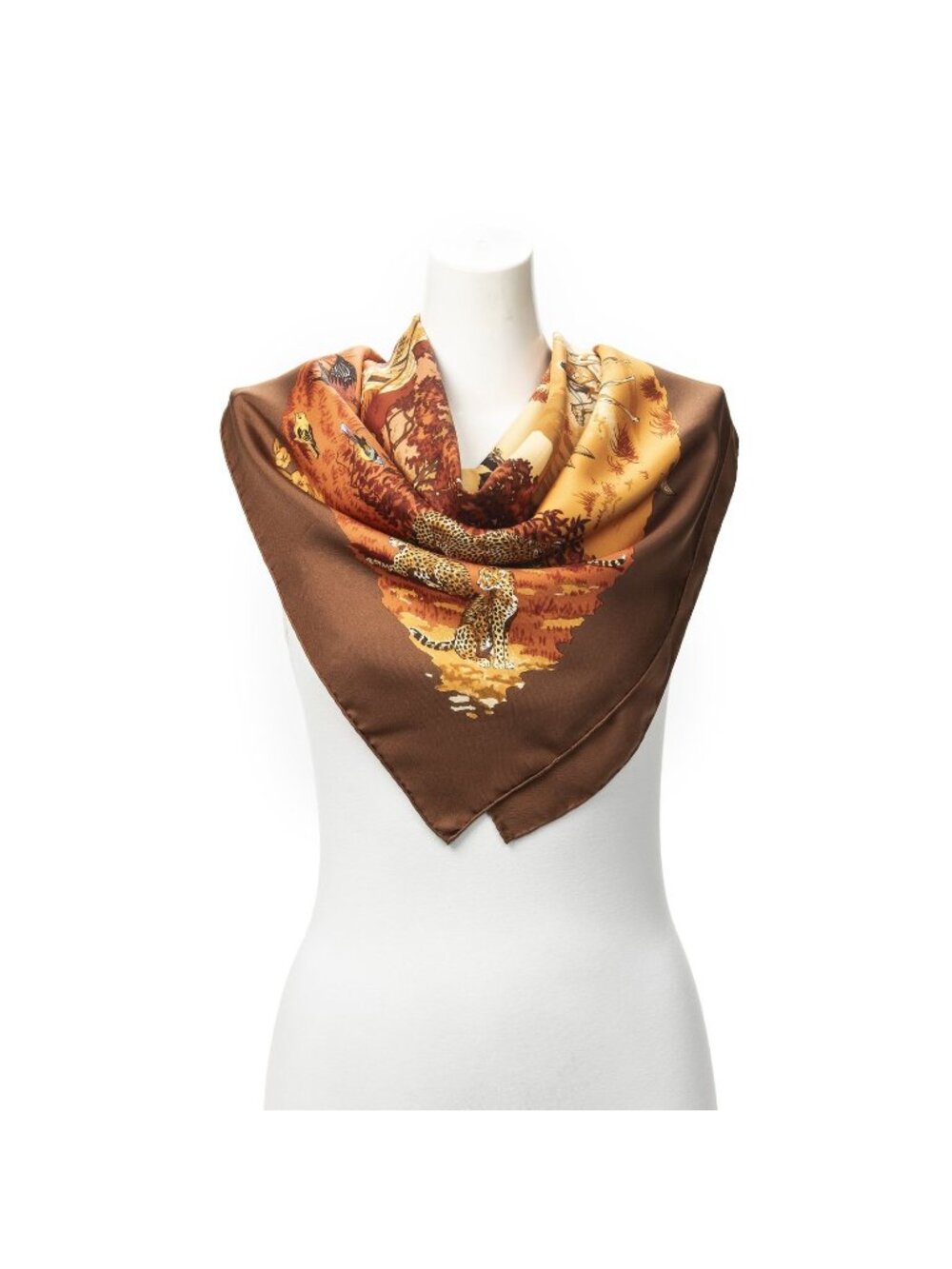 Hermes Scarf Brown